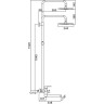 Душевая стойка со смесителем FRAP H85 F24801-9