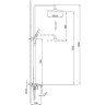 Душевая стойка со смесителем FRAP H88 F2488-9