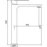 Смеситель для раковины FRAP H806-9 F10806-29 высокий оружейная сталь